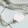 Frauen Perlenkette Halskette Strass Orbit Anhänger Halskette für Geschenkparty Mode -Schmuckzubehör Hochqualität1999358