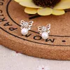 Hot Selling 45 Styles Korean Earrings Creative Super Shiny Diamond New Pearl Stud Earrings Fashion Jewelry High Quality