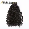 Curly Clip In Extension Human Hair Curl Clips Ins Volledig hoofd voor zwarte vrouwen Braziliaanse Remy Hair Natural Color 10 stcs met 21Clips 160 g/set 12-30 inchch