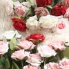 10pcs Rose Flores artificiais Ramo único Mida Rose Rose Flor de seda para decoração em casa Flores falsas Decoração de casamento de parede Garland floral Garland Floral