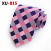 Stripe necktie 20 Colors 146*8cm Men's wedding Jacquard Neck tie for Father's Day business polyester tie Christmas Gift