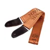 NAOMI 2PCS Guitar Strap PU Guitar Accessories Adjustable Shoulder Strap PU Leather End Coffee1975923