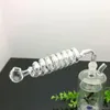 Vente chaude Transparent 8 Spirale Chaudière En Verre Bongs En Verre Pipe Tuyaux D'eau Bols Brûler L'huile