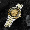 Tevise Luxury Dragon Dial Men Automatic Mechanical Watches Men Steel Band Водопродажи часов мужские подарки Relogio Masculino8230981