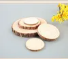 Toptan-6 Coasters Ahşap dilimleri, ahşap bardak altlıkları, geri kazanılmış söğüt ahşap bardak altlıkları, 6 cm 8cm 12cm 14cm seti