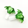 Neueste grüne Glasschale Schlangen-Design 14 mm 18 mm gemeinsame Raucherschale Stück Kopf farbige männliche Glasschale Kräutertabak Glas Wasserbongs Dab Rigs