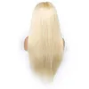 Ishow Perruques de cheveux humains brésiliens raides couleur blonde 613 perruque avant en dentelle pour femmes filles tous âges 828 pouces péruvien malaisien Full6471331