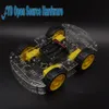 Freeshipping 1 pc Motor Smart Robot Bill Chassi Elektronisk Tillverkning DIY Kit Speed ​​Encoder Battery Box 4WD 4 Wheel Drive Car