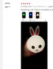 Kreskówka królik LED Night Light Zdalny Czujnik dotykowy Kolorowe USB Silikon Bunny Lampa nocna dla dzieci dzieci dziecko