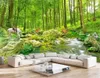 Carta da parati HD Stream Mountain Forest Paesaggio Pittura 3D Wallpaper Home Decor