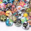 100pcs/lot Mixed 18mm Glass Snap Button Jewelry Snaps Fit Bracelet Fawn22