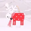 Accessoires d'arbre de Noël Petit Elk en bois de Noël Pendentif Marionnette Petit jouet Cerf coloré Décoration créative Pendentif Fête de Noël