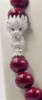 Ogromne 20 mm Oryginalne Red South Sea Shell Pearl Necklace 19 "
