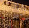 EU US-kontakt 3M * 3M 300LEDS Ljus Flashing Lane LED String Curtain Light Christmas Home Garden Festival Lights