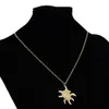 Collana con catena a maglie in oro da spiaggia estiva per le donne Collana girocollo con conchiglia naturale conchiglia di mare Collier gioielli bohémien1167675