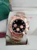 Uomini di lusso di lussuoso venduto di alta qualità orologio da 40 mm 116505 rosa d'oro 18k everose no cronografo commerciale da uomo automatico meccanico wat4357536
