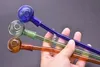 buntes 14cm gebogenes Glasölbrennerrohr neuestes Design 10mm weibliche Haube mit Glasölrohrrohr Wasserleitungen