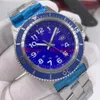 Orologi da uomo Montre de luxe Quadrante blu Cinturino in caucciù sportivo Movimento automatico Orologio super A17365D1 Cassa in acciaio inossidabile Orologi da polso