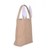 Пасхальная подарочная сумка Классический кролик ушей сумка джута корзина положить пасхальные яйца для детей празднование подарок пасхальное воскресное украшение C329