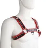 Rote Kunstleder-Körpergürtel für Männer, Harness, Bondage, Tank-Tops, Ringe, Brustgurte, Punk, Gothic, Clubwear, verstellbare Zurückhaltung, Dessous