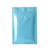 Various Colors 100pcs Heat Sealing Ziplock Pouches Tear Notch Metallic Lock Package Bag For Herb Powder