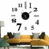 Wall Clock Watch Large Modern DIY Sticker Decal Simple 3D Roman Numal Home Kit 5061804