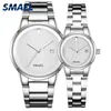 Smael Brand Watch -erbjudande Set Par Luxury Classic rostfritt stålklockor Splendid Gent Lady 9004 Waterproof FashionWatch276C