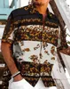 Camisas casuais masculinas Mens Praia Camisa Havaiana Vintage Étnico Tropical Verão Manga Curta Solta Algodão Floral Clothing230W