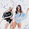 Ruffle Swimsuit Mulheres 2019 One Peça Swimwear Feminino One-Piece Recolheu-se Maio Praia De Praia De Natação Para As Mulheres