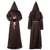 Costume Médiéval Hommes Femmes Vintage Renaissance Moine Cosplay Cowl Friar Prêtre À Capuche Robe Corde Cape Cape Vêtements 7 Couleur Sélectionner Taille (S-XL