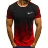 Fashion Casual Sports Print Short-sleeved Camouflage T-shirt, Summer Personality Printing Men's T-shirt. C19041901