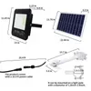 100W exterior LED Solar rua segurança IP67 luzes de inundação Branco 6500K 208 LEDs Auto On / Off com controle remoto e Multi-Funcional