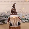Christmas Plush Doll Hanging Ornament Decorations Knitted Gnome Dolls Xmas Tree Wall Hang Pendant Holiday Decor Gift 6 Colors Free DHL or UPS HH9-2461