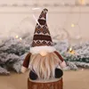 Bambola di peluche di Natale Decorazioni per ornamenti appesi Bambole di gnomi lavorati a maglia Albero di Natale Ciondolo appeso a parete Decorazioni per le vacanze Regalo 6 colori DHL o UPS gratuiti HH9-2461