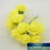 Barato frete grátis DIY mini rosas artificiais flores de laço decoração flor decoração flor espuma mão anel material