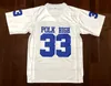 Al Bundy # 33 Polk Yüksek erkek Futbol Jersey Çocuklu Evli Dikişli Mavi Beyaz S-3XL Yüksek Kalite Ücretsiz Kargo