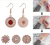 Noosa Snap Dangle Kronleuchter Ohrringe Rose Gold austauschbar 18 mm Ingwer Schmuck DIY Haken Ohrringe für Frauen Preis Großhandel