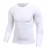 Running Jerseys Mens Quick Dry Fitness Compression Long Sleeve Baselayer Body Under Shirt Tight Sports Gym Wear Top Outdoor H5