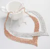 2020 I lager Bröllop Halsband Set för brudar Pläterade Halsband Bröllop Tillbehör Volym de Mariage Bridal Smycken Gratis frakt