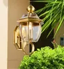 Geheel koperen buitenwandlamp, waterdichte balkonlamp, moderne tuinlamp, villa gangpad, gangverlichting, moderne led-wandlampen