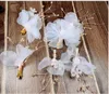 Coréen fait à la main blanc soie fleur épingle à cheveux coiffure mariée tête dentelle pince cheveux accessoires mariage mariage ensemble de bijoux