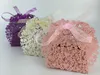 Lace-Up Candy Box Candy Pansy Hollow Square European Wedding Candy Box Ribbon Chocolate Box Pearl Paper