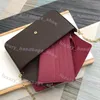 three piece suit Wallets Brown letter flower Genuine Leather Fashion Chain Shoulder Bags Handbag Mini Card Holder Purse269T