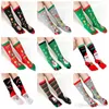 Christmas Socks Xmas Toe Stockings Five Fingers Knee High Socks Funny Cartoon Long Hosiery 3D Printed Anklet Snowman Calcetines DYP6477