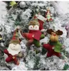 クリスマスぬいぐるみオーナメントクリスマスハンギングデコレーションサンタクローススノーマントナカイの人形クリスマスツリーのペンダントホリデーパーティーの装飾JK1910