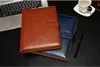 Famous Brand Agenda Note BOOK Cover Leather Diary Leather with dustbag and box card Note books Hot Sale Style silver ring L243