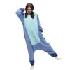 Tierischer Erwachsener blauer Nilpferd-Kigurumi-Pyjama-Karikatur-niedlicher grauer Fluss-Pferd-Familien-Party-Halloween-Onesies-Kostüme-Jumpsuits