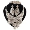 Set di gioielli da sposa set di gioielli Dubai nigeriani Dubai Silver Set per le donne Orecchini per la collana africani