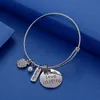 Love Inspire Teach White Crystal Apple Ruler Bracelet Stainless Steel Pendant Bangle Jewelry Gift Teacher Friend DLH2049795276