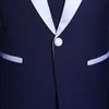 2019 Blue Prom Men Wedding Suits White Peaited Repers Tuxedo Bruidegom Groomsman Best Man Terno Masculino Slim Fit Mens Past met broek